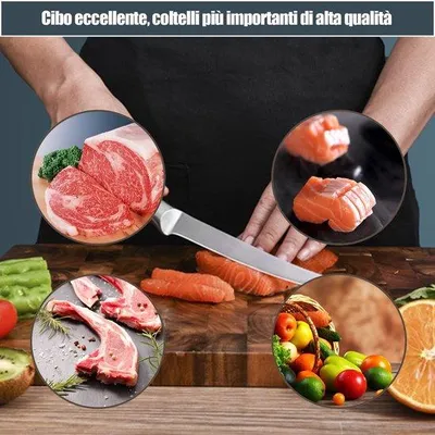 Produktbild von Koksmes Professionell – Set mit 2 Küchenmessern – Edelstahl – Ergonomischer Griff – Scharfe Klinge – 20/15 cm – Küchenmesser