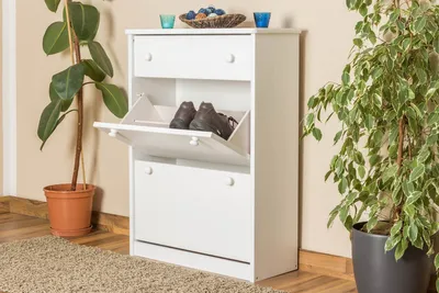 Produktbild von Schuhschrank massiv weiß
