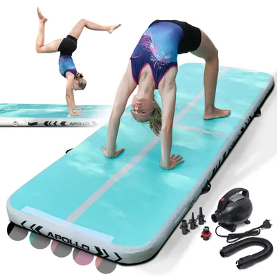 Produktbild von Apollo Air Mat Pro Air Tracking Matte aufblasbare Gymnastikmatte 400 x 100 x 10 cm - mint