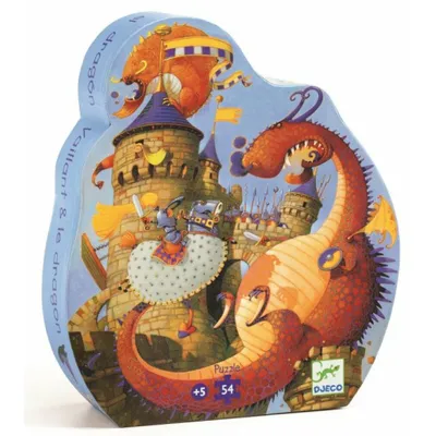 Produktbild von Djeco-Puzzle: Ritter und Drache - 54 Teile