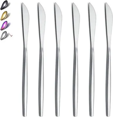 Produktbild von Edelstahlmesser Set silber 6-teilig robust