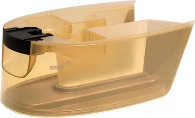 A transparent yellow water tank for a steam iron station.
