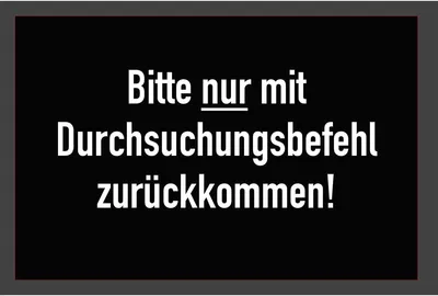 Lustige Fußmatte Durchsuchungsbefehl 60x40 cm - Rutschfester Türvorleger – Default Title
