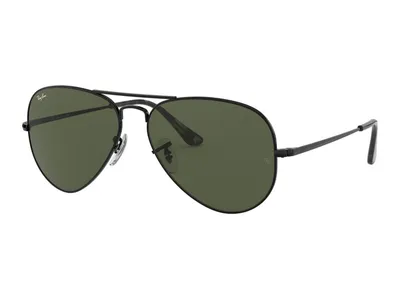 Produktbild von Ray-Ban RB3689, Erwachsener, Uni, Pilot, Schwarz, Nicht-polarisierte Linse, Metall