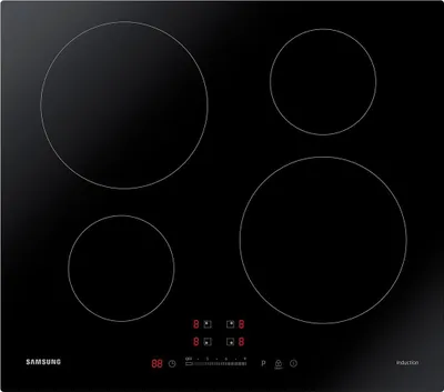 Zdjęcie produktu dla Samsung NZ64M3707AK, Czarny, Wbudowany, Płyta indukcyjna strefowa, Szkło ceramiczne, 4 stref(y), 4 stref(y)