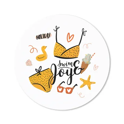 Produktbild von MuchoWow® Mauspad Mousepad Bikini - Gelb - Seestern 20x20 cm - Mousepads - Maus Mat - Pad - Mausunterlage - Schreibtischmatte