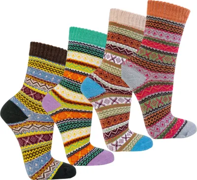 Produktbild von 3  Paar bunte Norweger Socken  "Hygge" Socken Gr. 35/38