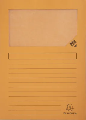 Produktbild von Exacompta 4x 100 Fenstermappen, A4, 160g, plastikfrei - Orange - 50104E