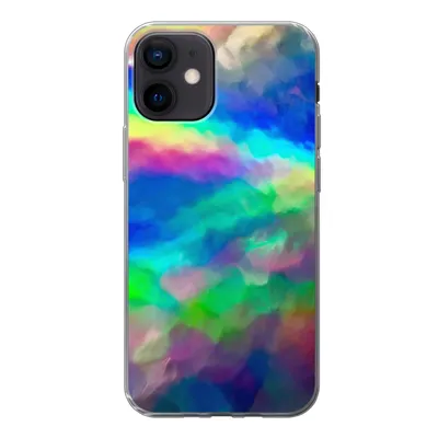 Produktbild von MuchoWow® Handyhülle Schutzhülle Hülle für iPhone 12 Aquarell - Kunst - Psychedelisch Silikon Softcase Handy Hülle - Schutzhülle