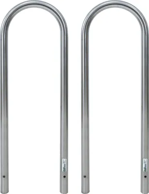 Produktbild von 2 x Fahrradanlehnbügel 115 x 41 cm Edelstahl Ø 49 mm
