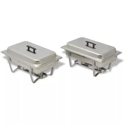 Produktbild von vidaXL Chafing Dish Set 2-tlg. Edelstahl
