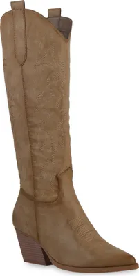 Produktbild von VAN HILL Damen Stiefel Cowboystiefel Stickereien Schuhe 838830, Farbe: Khaki, Größe: 38