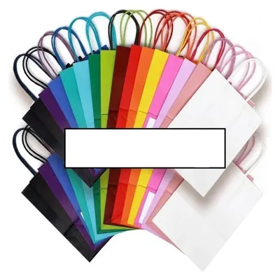 Productafbeelding van Kraftpapier Geschenkzakken met Handvat voor Feesten