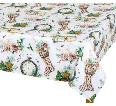 Obrázok produktu pre Vianočný obrus – 50 x 50 cm – biely, zelený