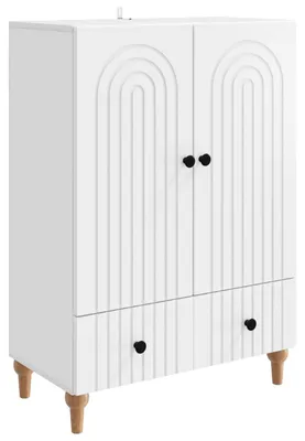 Obrázek produktu pro vidaXL Komoda se zásuvkami, bílá, 66 x 34,5 x 95 cm, dřevotříska