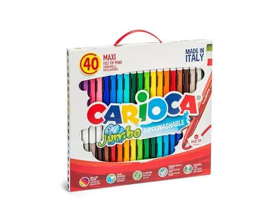 Productafbeelding van Carioca Jumbo, extra dik, meerkleurig, balpunt, 6 mm, achthoekig, Italië