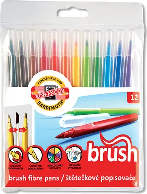 Immagine prodotto di Pennarelli a pennello 12 colori Koh-i-noor