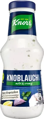 Produktbild von Knorr Knoblauch Sauce mild cremig perfekt zu gegrilltem 250ml