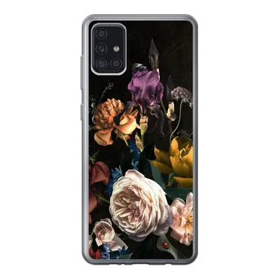 Produktbild von MuchoWow® Handyhülle Schutzhülle Hülle für Samsung Galaxy A52 5G Blumen - Rosen - Muster Silikon Softcase Handy Hülle - Umschlag