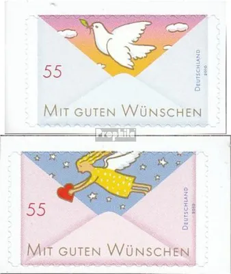 Produktbild von Briefmarken BRD (BR.Deutschland) 2010 Mi 2827-2828 (kompl.Ausg.) FDC Grußmarken
