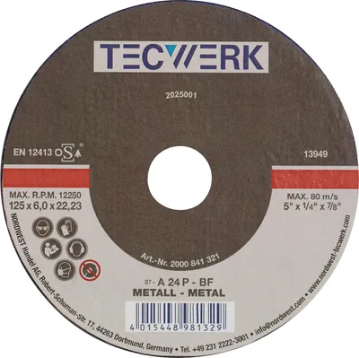 Immagine prodotto di Disco di sgrossatura D125xS6 mm, dentellato, acciaio, foro 22,23 mm