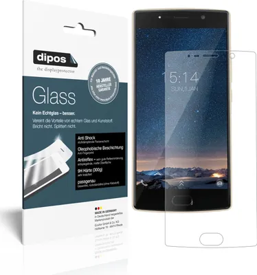 Produktbild von 2x Schutzfolie für Doogee BL7000 matt - Anti-Shock 9H Folie dipos Glass