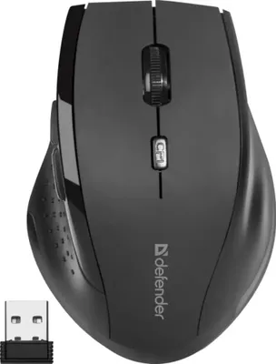 Zdjęcie produktu dla Defender ACCURA MM-365, Po prawej stronie, Optyczny, RF Wireless, 1600 DPI, Czarny