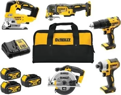 Produktbild von Dewalt 18-V-Kombiset, 6-teilig, in Tasche, 3 x 5,0 Ah, DCK502P3
