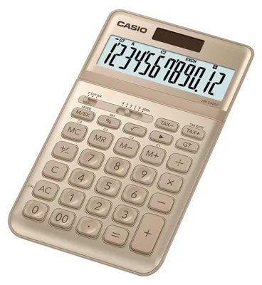 Image de CASIO Calculatrice de bureau JW-200SC-GD solaire/à piles or