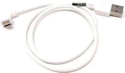 Produktbild von SYSTEM-S Micro USB Kabel 100 cm Rechts Gewinkelt 90° Winkel