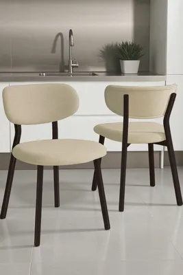 Produktbild von Skye Decor, Hochwertiges Stuhlset (6 Stück) - Creme & Braun, 100% Metallrahmen