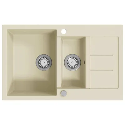 Immagine prodotto di vidaXL Lavello in granito a doppia vasca Beige