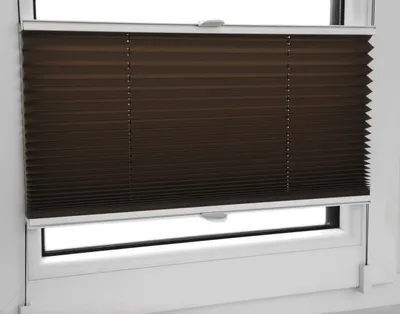 Image de Plissé store plissé avec support de serrage chocolat marron 60x100 cm store vénitien