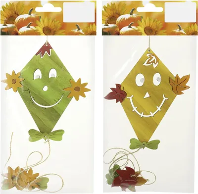 Produktbild von Bunte Holz Dekofigur 60 cm mit 2 Motiven für den Herbst