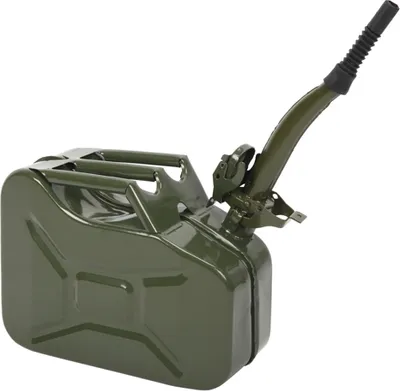 Produktbild von FCH Reservekanister aus Metall 10L, Benzintank, Benzintank, Reservetank für Benzin und Diesel, Armeegrün