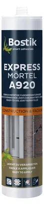 Produktbild von Bostik A920 Expressmörtel steingrau 300ml Kartusche 1K Acryl Fugenreparaturmasse