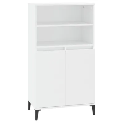 Image de vidaXL Highboard blanc 60x36x110 cm Bois composite