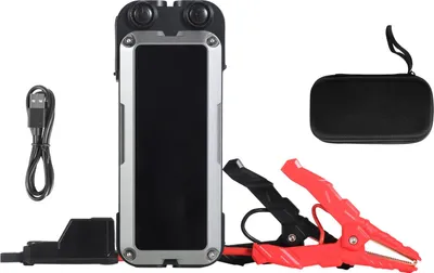 Produktbild von SucceBuy Tragbare Starthilfe Powerbank, 4000A Spitzenstrom mit LED-Licht & Kabel, geeignet für Motoren bis 10L Benzin/8L Diesel, Schnellladefunktion & Sicherheitsschutz für den Notfalleinsatz