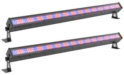 Obrázok produktu pre LED panel na osvetlenie stien – 100W reflektor – vodotesný (IP65) – 336 RGB + bielych LED – ovládanie DMX512 RDM – pre DJ, kluby, párty – zástrčka EU, sada 2 kusov