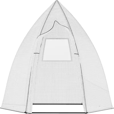 Obrázek produktu pro Mini Skleníkový Zimní Stan S Rolovacími Dveřmi, Na Zahradu/Balkon, Zimní Ochrana, Bílý, 160X140X180Cm