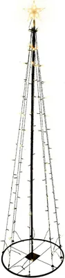 Produktbild von XXL LED Metall Weihnachtsbaum mit Stern warmweiß 154 LEDs 240cm