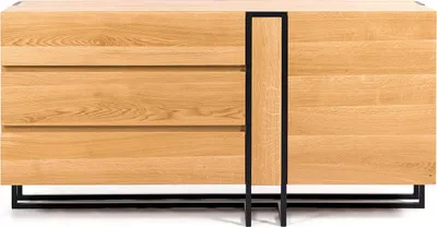 Zdjęcie produktu dla Drewniana komoda Morino 160 cm, lite drewno, designerskie meble