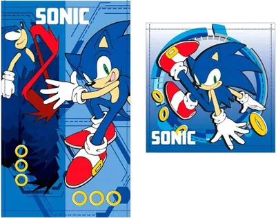 Produktbild von Sega Sonic The Hedgehog Handtuch Blau  Blau One Size