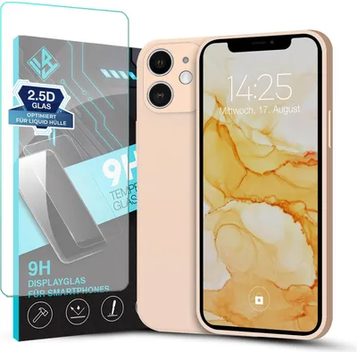 Produktbild von Hülle für Apple iPhone 11 mit 9H Displayglas Displayschutz Plus Case Cover Bumper Silikon Softgrip Schutzhülle Farbe: Rosa