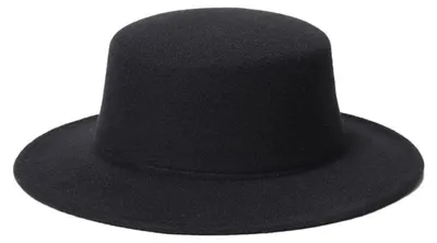 Produktbild von Uni Fedora Hut Wollmischung Schwarz 55,9-58,4 cm