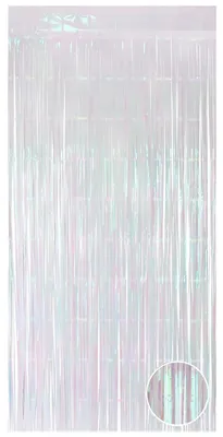 Produktbild von Irisierender Lametta-Vorhang selbstklebend 1 x 2 m für Party-Deko -