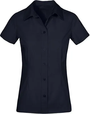 Produktbild von Business Kurzarm-Bluse Damen, Marineblau, S