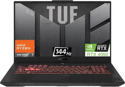 Obrázok produktu pre ASUS TUF Gaming A17 FA707NUG-HX177, AMD Ryzen™ 7, 3,2 GHz, 43,9 cm (17.3"), 1920 x 1080 px, 16 GB, 512 GB