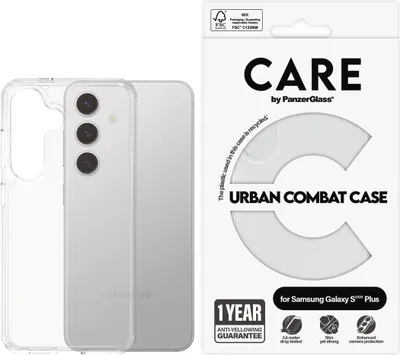 Zdjęcie produktu dla PanzerGlass CARE™ by ® Urban Combat Case Transparent Samsung Galaxy S25+, Pokrowiec, Samsung, Samsung - Galaxy S25+, Przezroczysty