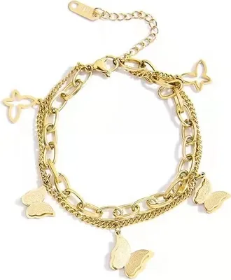 Produktbild von Vintage Butterfly Armband – Gold für Damen KP26966